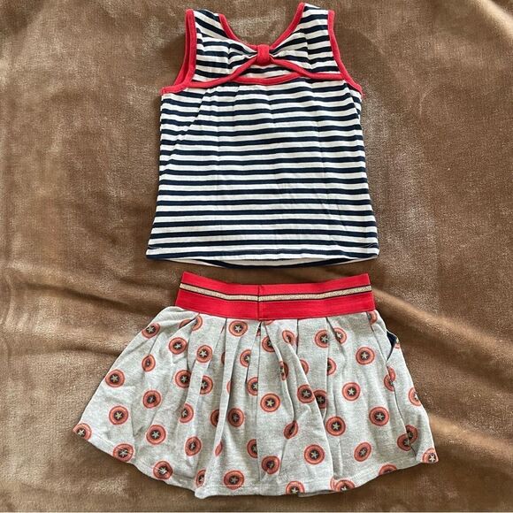 Marvel Kids Wonder Woman Girls Red and Blue Striped Outfit Size 6/6x - Picture 6 of 8